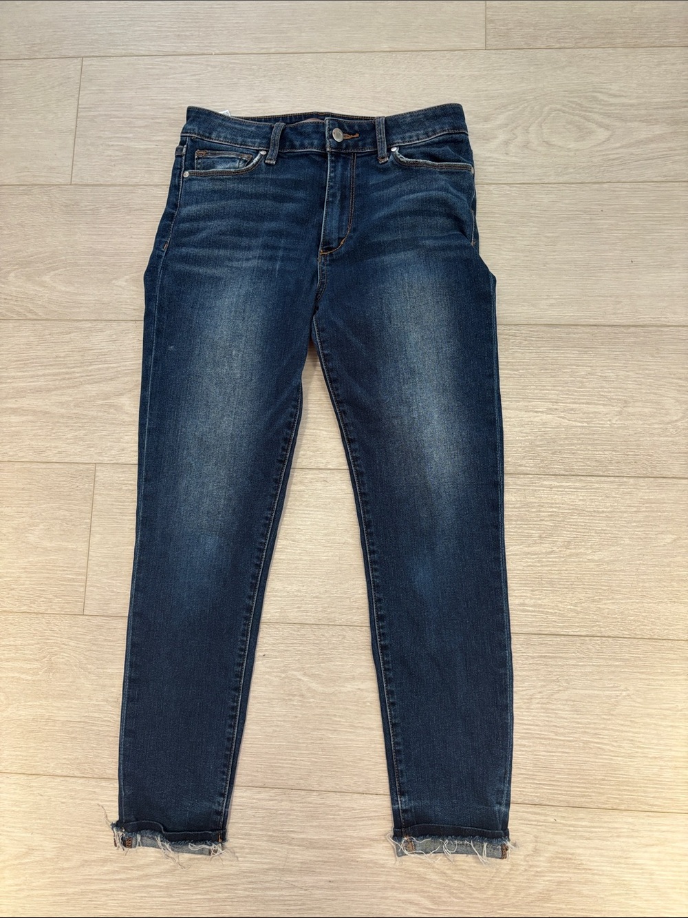 Joe’s Jeans High Rise Skinny Ankle Raw Hem Jeans Size 28